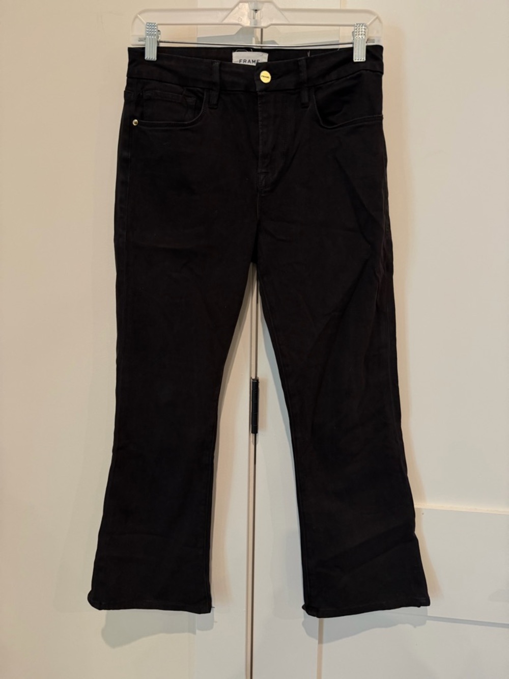Frame Denim Black Le Crop Mini Boot in Size 27 EUC Day to Night Capsule Luxury - Picture 4 of 12